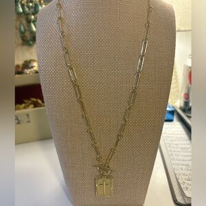 Gold Cross Chain Necklace